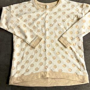 Kenzie Pieces Polka-dot French Terry Pullover